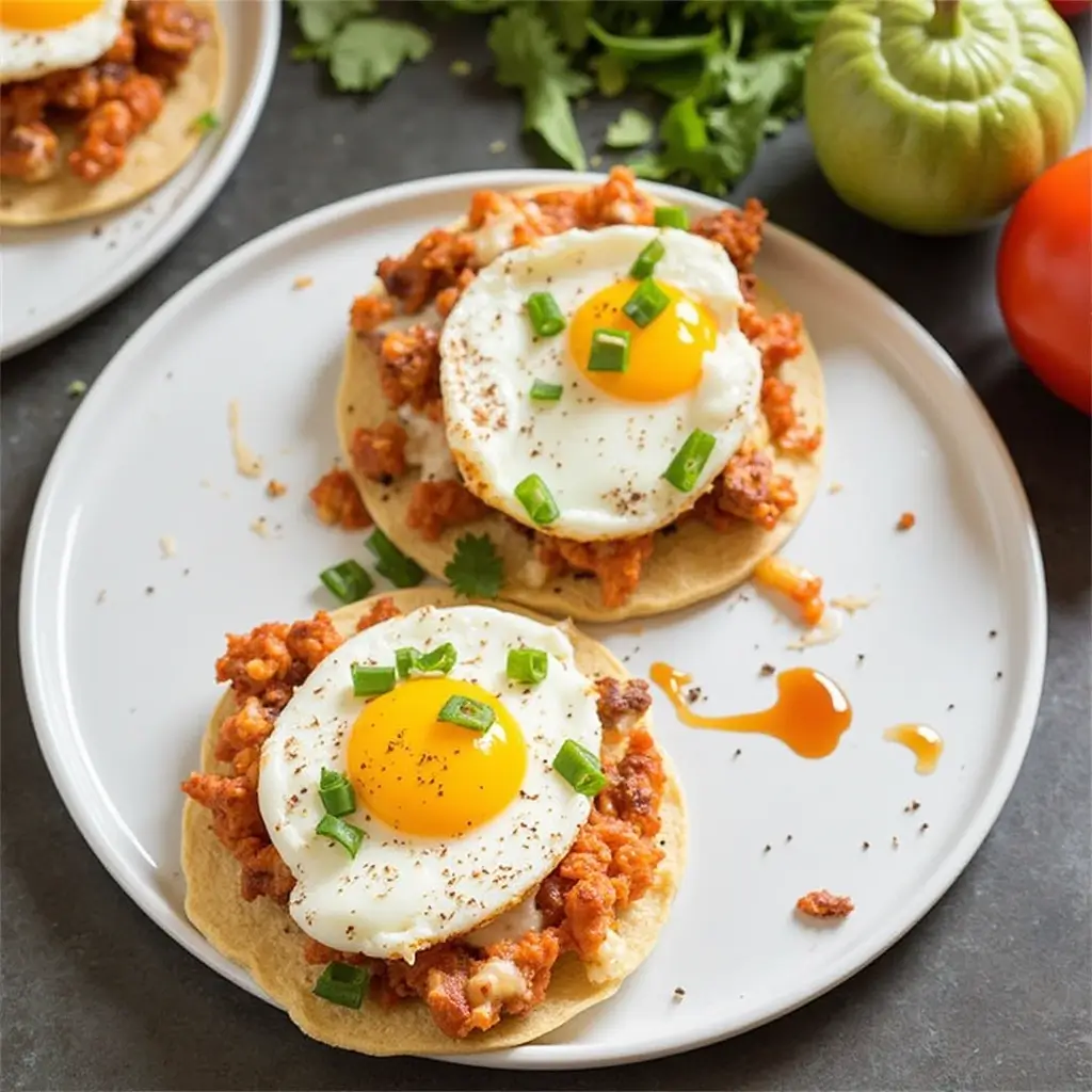 Delicious Red Chile Tostadas with Eggs: A Simple and Flavorful Meal