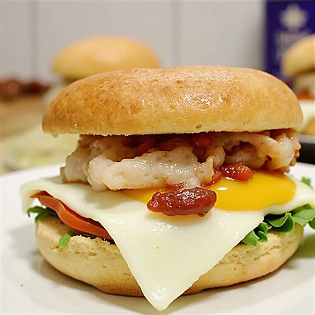 "L Hangover Helper Breakfast Sandwiches"