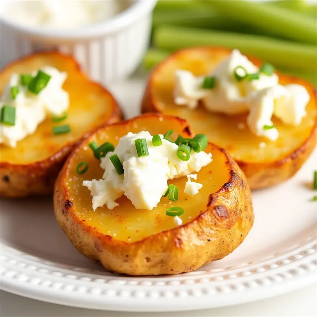 Crispy Cottage Cheese Potato Skins Made in an Air Fryer
