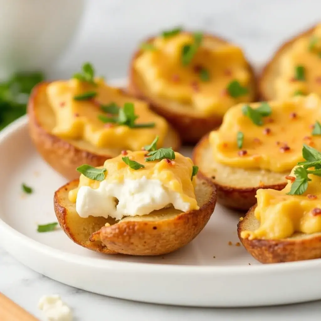 Learn how to make crispy, golden potato skins stuffed with creamy cottage cheese and topped with melted cheese, all effortlessly prepared in an air fryer. This perfect recipe offers a healthier, delicious snack or party appetizer that's quick and easy to make, ideal for satisfying cravings or impressing guests at your next gathering.