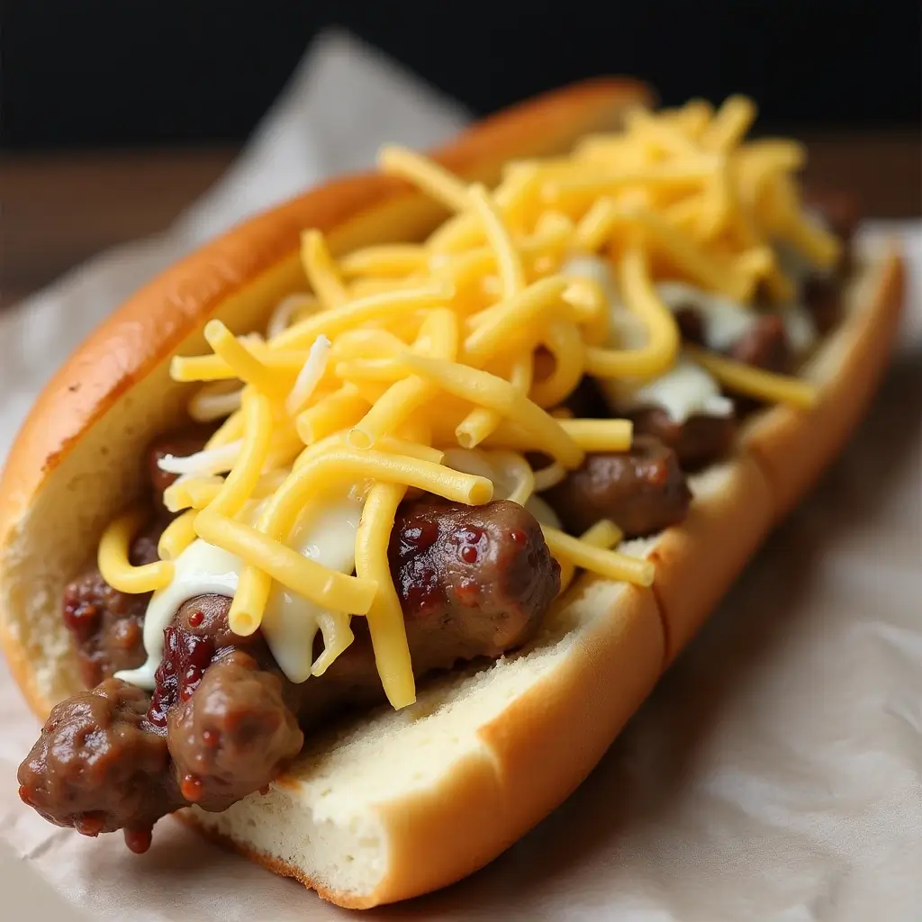 The Ultimate South Philly Cheesesteak with Melted Cheese and Grilled Toppings