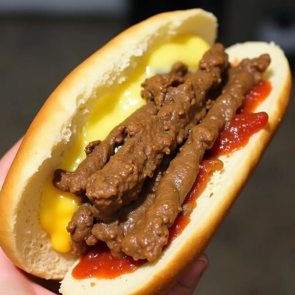 Classic South Philly Cheesesteak with Melted Cheese and Toppings