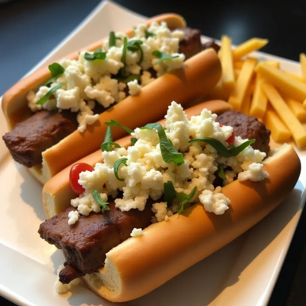 Authentic South Philly Cheesesteak with Perfectly Melted Cheese and Toppings