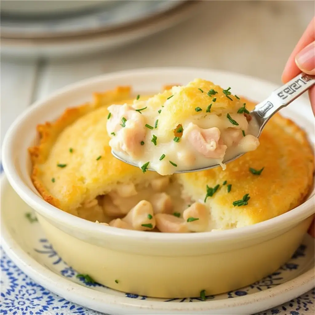 "Perfect homemade chicken pot pie with golden, flaky crust and creamy filling."