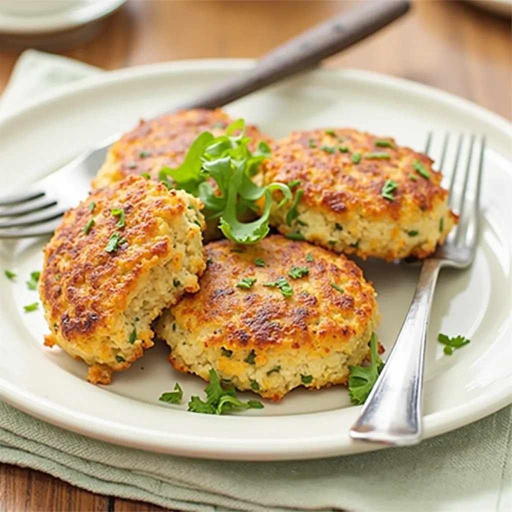 Golden-Brown Crab Cakes on a Serving Platter