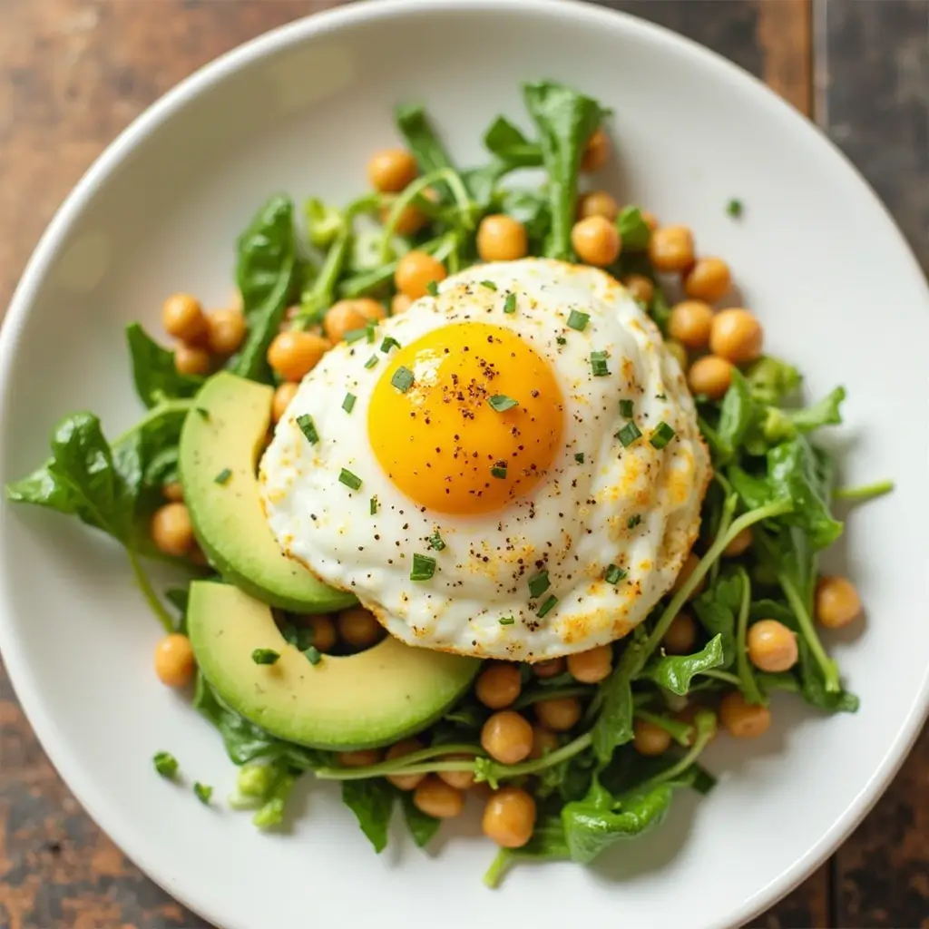 esh and Protein-Packed Salad with Egg, Chickpeas, and Avocado