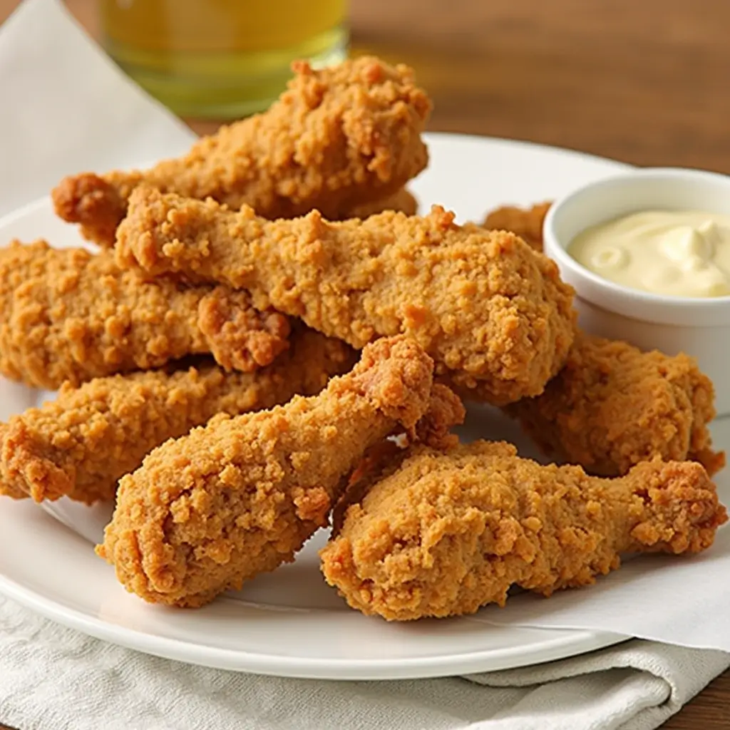 "Golden Southern Fried Chicken with Crunchy Exterior Recipe"