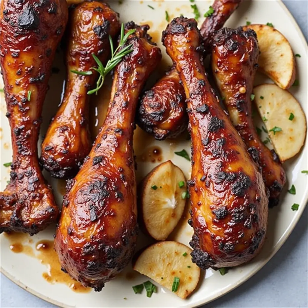 Mouthwatering BBQ Turkey Legs with Smoky Char and Glaze
