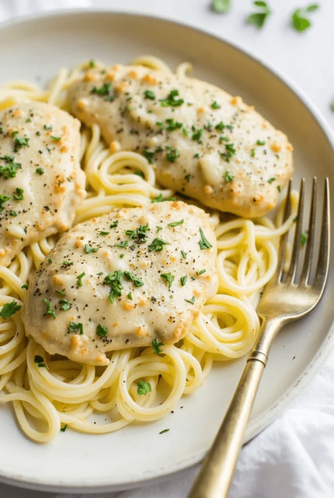 Homemade Blackened Chicken Alfredo Dinner